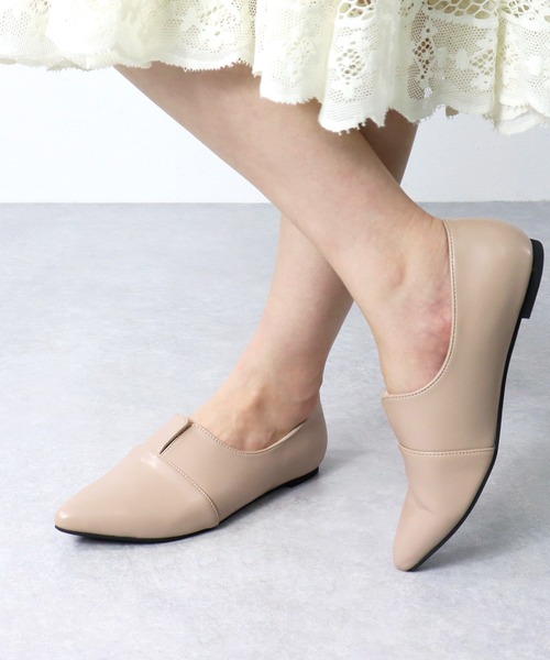 LibertyDoll（リバティードール）の「Liberty Doll / センターセパレートフラット センタースリットパンプス(1106)（パンプス・レディース・ブラック/ダークブラウン/ブラウン/シルバー/ワイン/ネイビー/パイソン/ホワイト/ベージュ/グレイッシュベージュ/ブラウン系その他/ブラック系その他/ブラウン系その他2/ゴールド・LL/3L/S/M/L/SS/XL）」の9枚目の写真