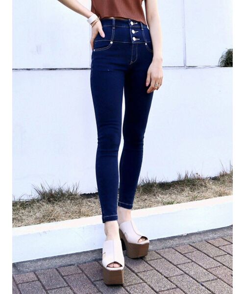 EMODA（エモダ）の「【ELDER】NUDEハイウエストデニム（デニムパンツ・レディース・インディゴブルー/ブルー/ブラック・X-SMALL/MEDIUM/SMALL）」の6枚目の写真