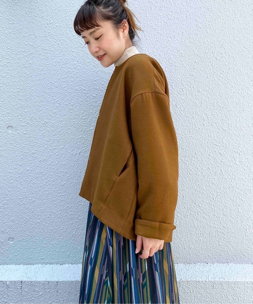 PICCIN（ピッチン）の「ドロップショルダーノーカラージャケット（ノー