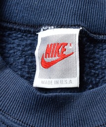 【NIKE】90's ロゴデザイン　スウェット　年代物　古着　丈短 NIKE】90年代 背面 ボックスロゴ バイカラー 刺繍ロゴ