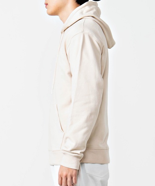 WEGO（ウィゴー）の「WEGO/シンプル刺繍ロゴプルパーカー（パーカー・メンズ・ベージュ/オフホワイト/グリーン・LARGE/SMALL/MEDIUM）」の5枚目の写真
