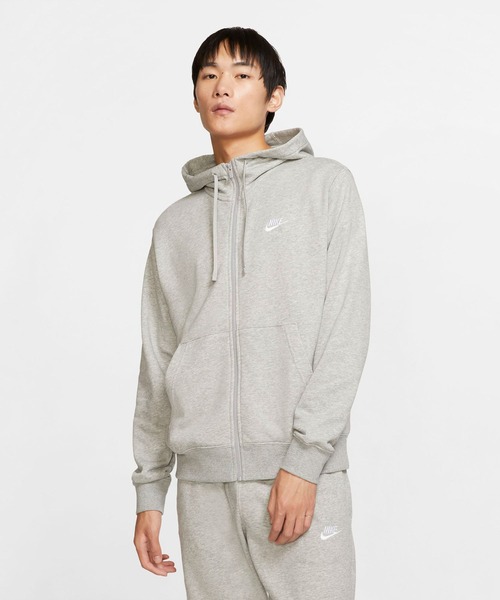 NIKE(ナイキ)の「クラブフレンチテリーフルジップフーディ(パーカー・メンズ・杢グレー/ブラック・MEDIUM/LARGE/X-LARGE)」の1枚目の写真
