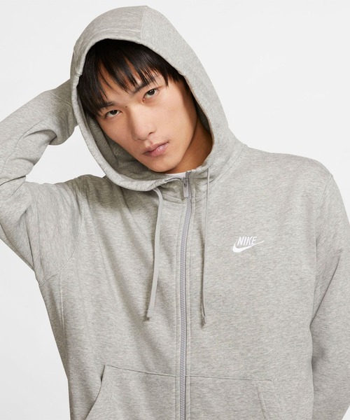 NIKE(ナイキ)の「クラブフレンチテリーフルジップフーディ(パーカー・メンズ・杢グレー/ブラック・MEDIUM/LARGE/X-LARGE)」の4枚目の写真