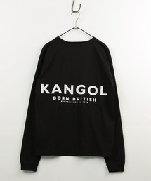 【KANGOL/カンゴール】 オーバーサイズ ワンポイント刺繍 バックプリントロゴ ロングTシャツ/ロンT