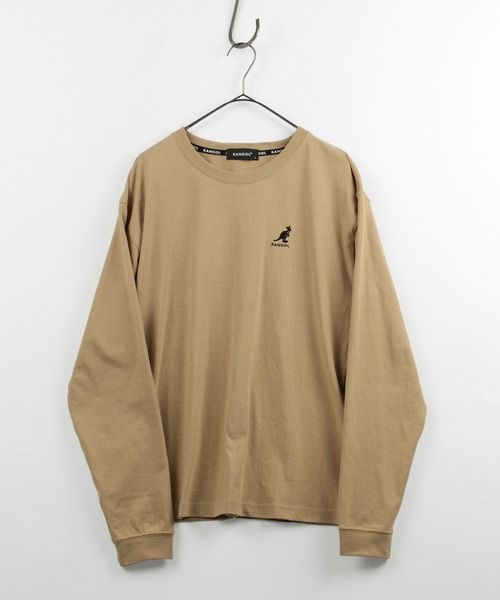 KANGOL(カンゴール)の「【KANGOL/カンゴール】 オーバーサイズ ワンポイント刺繍 バックプリントロゴ ロングTシャツ/ロンT(Tシャツ/カットソー・メンズ・ブラック/ベージュ/オフホワイト・M/L/XL)」の6枚目の写真