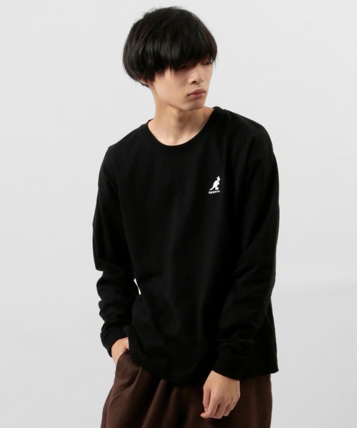 KANGOL(カンゴール)の「【KANGOL/カンゴール】 オーバーサイズ ワンポイント刺繍 バックプリントロゴ ロングTシャツ/ロンT(Tシャツ/カットソー・メンズ・ブラック/ベージュ/オフホワイト・M/L/XL)」の9枚目の写真