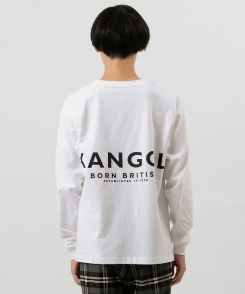KANGOL(カンゴール)の「【KANGOL/カンゴール】 オーバーサイズ ワンポイント刺繍 バックプリントロゴ ロングTシャツ/ロンT(Tシャツ/カットソー・メンズ・ブラック/ベージュ/オフホワイト・M/L/XL)」の11枚目の写真