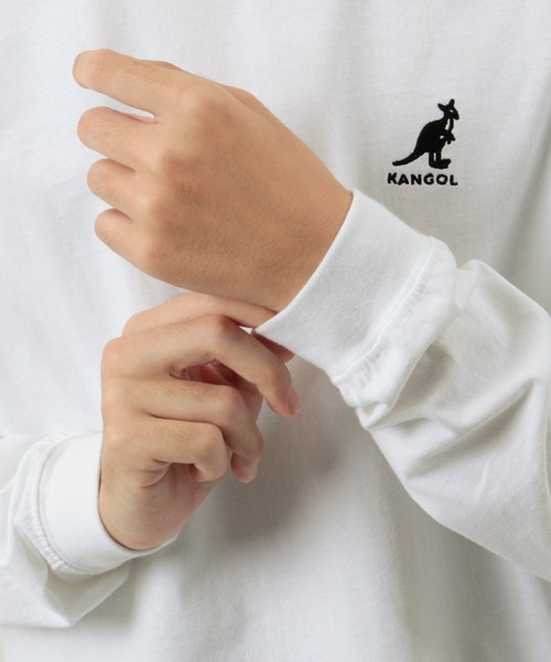 KANGOL(カンゴール)の「【KANGOL/カンゴール】 オーバーサイズ ワンポイント刺繍 バックプリントロゴ ロングTシャツ/ロンT(Tシャツ/カットソー・メンズ・ブラック/ベージュ/オフホワイト・M/L/XL)」の14枚目の写真