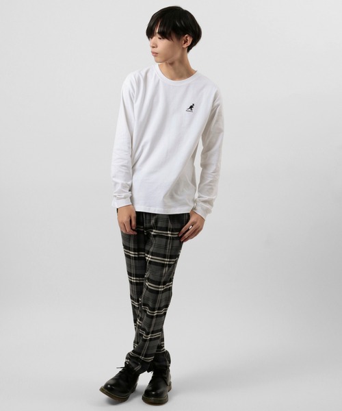KANGOL(カンゴール)の「【KANGOL/カンゴール】 オーバーサイズ ワンポイント刺繍 バックプリントロゴ ロングTシャツ/ロンT(Tシャツ/カットソー・メンズ・ブラック/ベージュ/オフホワイト・M/L/XL)」の17枚目の写真