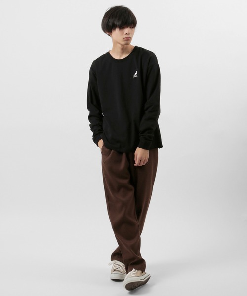 KANGOL(カンゴール)の「【KANGOL/カンゴール】 オーバーサイズ ワンポイント刺繍 バックプリントロゴ ロングTシャツ/ロンT(Tシャツ/カットソー・メンズ・ブラック/ベージュ/オフホワイト・M/L/XL)」の18枚目の写真
