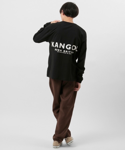 KANGOL(カンゴール)の「【KANGOL/カンゴール】 オーバーサイズ ワンポイント刺繍 バックプリントロゴ ロングTシャツ/ロンT(Tシャツ/カットソー・メンズ・ブラック/ベージュ/オフホワイト・M/L/XL)」の21枚目の写真