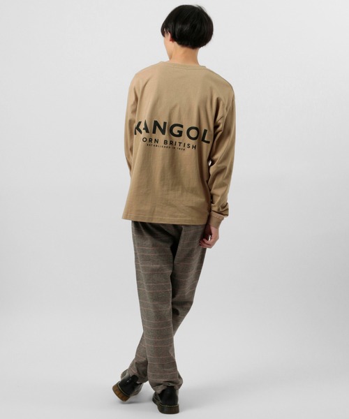 KANGOL(カンゴール)の「【KANGOL/カンゴール】 オーバーサイズ ワンポイント刺繍 バックプリントロゴ ロングTシャツ/ロンT(Tシャツ/カットソー・メンズ・ブラック/ベージュ/オフホワイト・M/L/XL)」の22枚目の写真