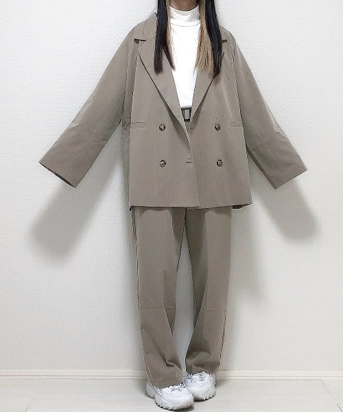 yumi×INTERFACTORYジャケットLスラックスMセットアップベージュ yumi×INTERFACTORYジャケットLスラックスMセットアップベージュ