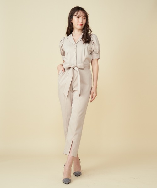 MIIA(ミーア)の「パフスリーブコンビネゾン(サロペット/オーバーオール・レディース・ブラック/オレンジ/ベージュ・FREE)」の17枚目の写真