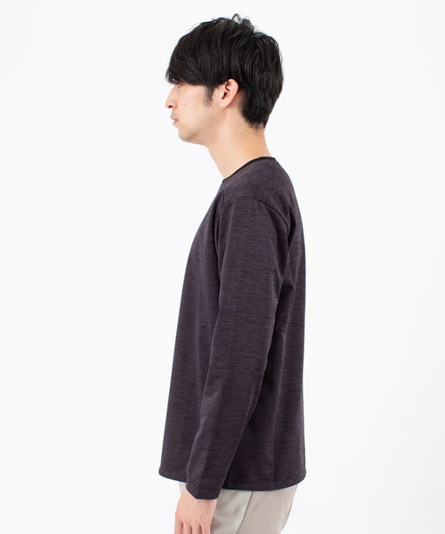 ABAHOUSE(アバハウス)の「MOON TOP クルーネック 長袖カットソー(Tシャツ/カットソー・メンズ・ブラック/グレー/ベージュ/ネイビー・44/46/48)」の7枚目の写真