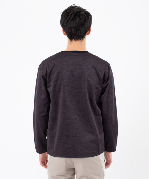 ABAHOUSE(アバハウス)の「MOON TOP クルーネック 長袖カットソー(Tシャツ/カットソー・メンズ・ブラック/グレー/ベージュ/ネイビー・44/46/48)」の8枚目の写真