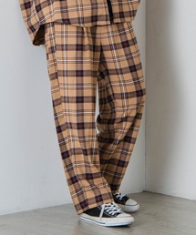 WEGO | WEGO/【セットアップ対応商品】TRチェックセミワイドスラックス(スラックス)