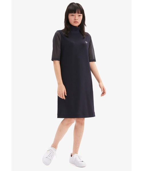 Ribbed Neck Dress ワンピース Fred Fred ワンピース Neck Perry フレッドペリー のファッション