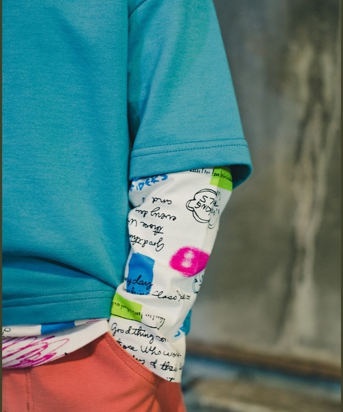 RADCHAP（ラッドチャップ）の「重ね着風トレーナー（スウェット・キッズ・ベージュ/ブルー・120cm/150cm/100cm/110cm/90cm/140cm/130cm）」の7枚目の写真