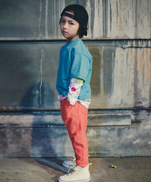 RADCHAP（ラッドチャップ）の「重ね着風トレーナー（スウェット・キッズ・ベージュ/ブルー・120cm/150cm/100cm/110cm/90cm/140cm/130cm）」の6枚目の写真