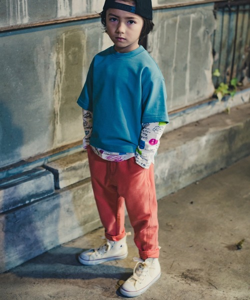 RADCHAP（ラッドチャップ）の「重ね着風トレーナー（スウェット・キッズ・ベージュ/ブルー・120cm/150cm/100cm/110cm/90cm/140cm/130cm）」の5枚目の写真