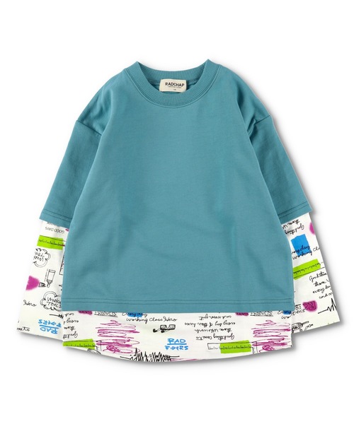 RADCHAP（ラッドチャップ）の「重ね着風トレーナー（スウェット・キッズ・ベージュ/ブルー・120cm/150cm/100cm/110cm/90cm/140cm/130cm）」の20枚目の写真