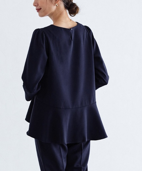 Pierrot（ピエロ）の「バックフレアセットアップ（セットアップ・レディース・ブラック/キャメル/グレイッシュベージュ/ネイビー/グレイッシュブルー/ダークネイビー・M/L/PM）」の22枚目の写真