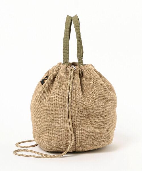 napron（ナプロン）の「Napron × BEAMS BOY / ジュート ペイシェント バッグ（ハンドバッグ・レディース・ベージュ/ブラック・ONE SIZE）」の4枚目の写真