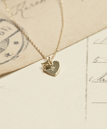 Ray BEAMS | Ray BEAMS / K10 イニシャル ハート ダイヤ ネックレス　BOX入り(ネックレス)