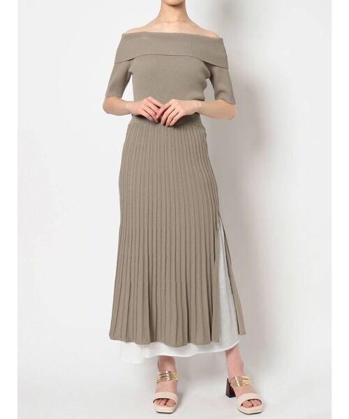 オフショルプリーツ切替ワンピース（ワンピース）｜RESEXXY