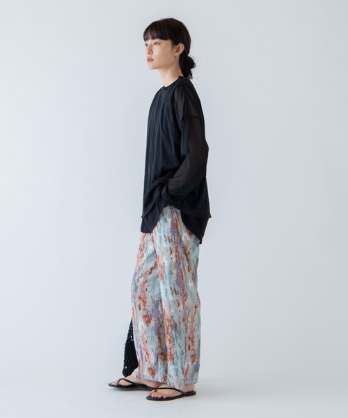 ANGIE(アンジー)の「シアールーズシルエットロンT(長袖)(Tシャツ/カットソー・レディース・ブラック/ライトパープル/ライトグレー・FREE)」の10枚目の写真