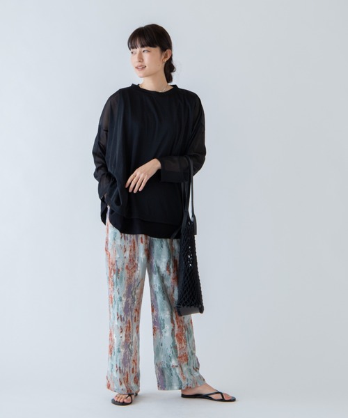 ANGIE(アンジー)の「シアールーズシルエットロンT(長袖)(Tシャツ/カットソー・レディース・ブラック/ライトパープル/ライトグレー・FREE)」の11枚目の写真
