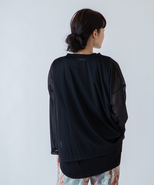 ANGIE(アンジー)の「シアールーズシルエットロンT(長袖)(Tシャツ/カットソー・レディース・ブラック/ライトパープル/ライトグレー・FREE)」の4枚目の写真