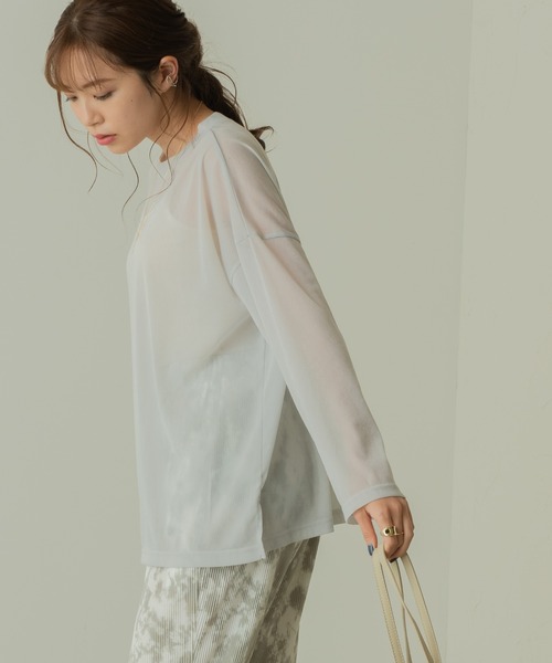 ANGIE(アンジー)の「シアールーズシルエットロンT(長袖)(Tシャツ/カットソー・レディース・ブラック/ライトパープル/ライトグレー・FREE)」の16枚目の写真