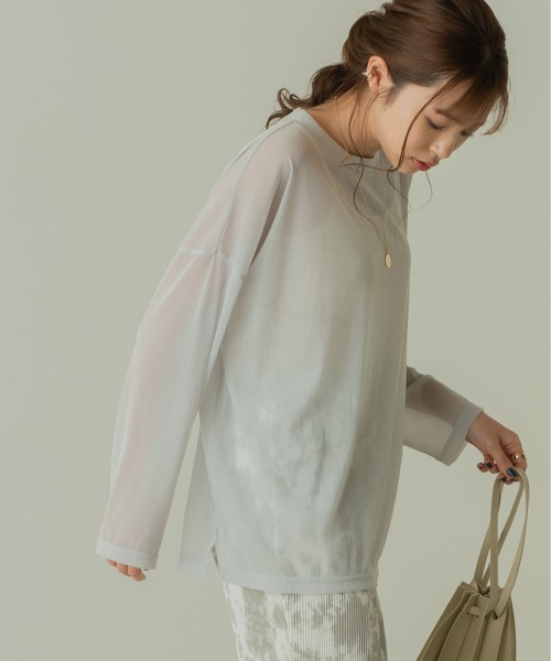 ANGIE(アンジー)の「シアールーズシルエットロンT(長袖)(Tシャツ/カットソー・レディース・ブラック/ライトパープル/ライトグレー・FREE)」の15枚目の写真
