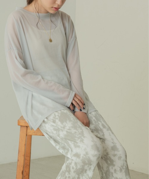 ANGIE(アンジー)の「シアールーズシルエットロンT(長袖)(Tシャツ/カットソー・レディース・ブラック/ライトパープル/ライトグレー・FREE)」の13枚目の写真