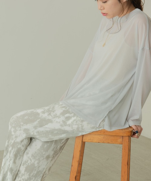 ANGIE(アンジー)の「シアールーズシルエットロンT(長袖)(Tシャツ/カットソー・レディース・ブラック/ライトパープル/ライトグレー・FREE)」の12枚目の写真