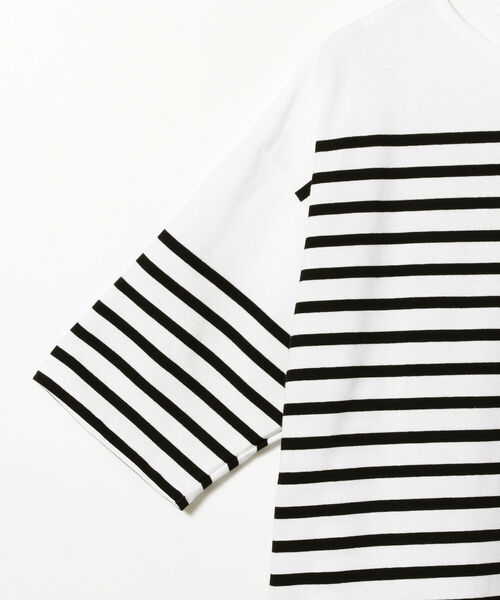 ORCIVAL（オーシバル）の「ORCIVAL × BEAMS / 別注 Russell Over Size Border（Tシャツ/カットソー・メンズ・ブラック/ブルー・4/5/6）」の19枚目の写真