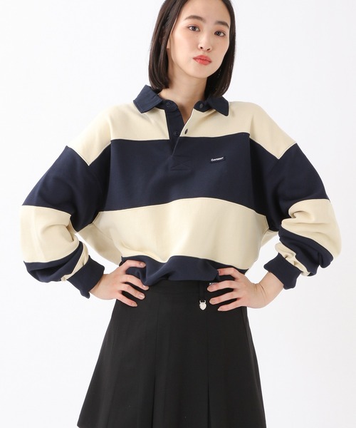 COVERNAT(カバーナット)の「Covernat/RUGBYプルオーバー 2930749(スウェット・レディース・ネイビー/ブラウン/グリーン・SMALL/MEDIUM/LARGE/X-LARGE)」の3枚目の写真