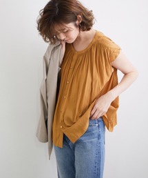 ROPE' PICNIC | 【2WAY】サテン調ギャザーブラウス(シャツ/ブラウス)