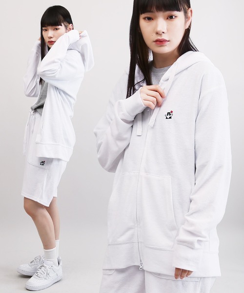 Mark Gonzales（マーク・ゴンザレス）の「Mark Gonzales / マークゴンザレス 別注 コラボ パイル パーカー & ショートパンツ ルームウェア ワンマイルウェア セットアップ（ルームウェア/パジャマ・メンズ・ホワイト系その他/ブラック系その他/グレー系その他/ホワイト系その他2/ホワイト系その他3/ブラック系その他2/ブラック系その他3/グレー系その他2/グレー系その他3・MEDIUM/LARGE）」の3枚目の写真