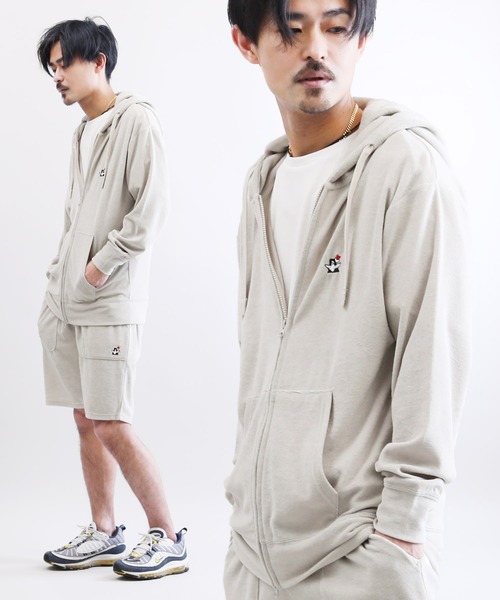 Mark Gonzales（マーク・ゴンザレス）の「Mark Gonzales / マークゴンザレス 別注 コラボ パイル パーカー & ショートパンツ ルームウェア ワンマイルウェア セットアップ（ルームウェア/パジャマ・メンズ・ホワイト系その他/ブラック系その他/グレー系その他/ホワイト系その他2/ホワイト系その他3/ブラック系その他2/ブラック系その他3/グレー系その他2/グレー系その他3・MEDIUM/LARGE）」の8枚目の写真