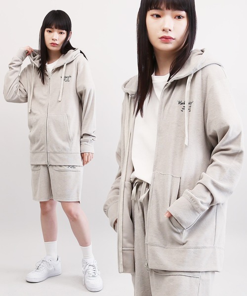 Mark Gonzales（マーク・ゴンザレス）の「Mark Gonzales / マークゴンザレス 別注 コラボ パイル パーカー & ショートパンツ ルームウェア ワンマイルウェア セットアップ（ルームウェア/パジャマ・メンズ・ホワイト系その他/ブラック系その他/グレー系その他/ホワイト系その他2/ホワイト系その他3/ブラック系その他2/ブラック系その他3/グレー系その他2/グレー系その他3・MEDIUM/LARGE）」の9枚目の写真