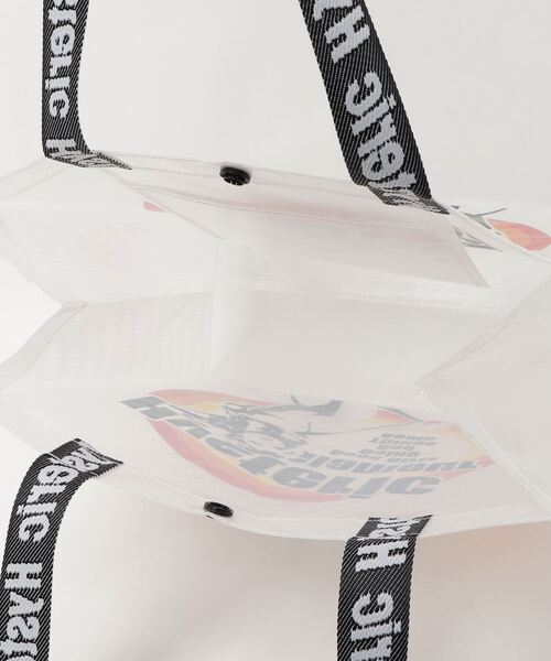 HYSTERIC GLAMOUR（ヒステリックグラマー）の「HYS GOOD GIRLS クリアバッグ（トートバッグ・レディース・ホワイト・FREE）」の3枚目の写真