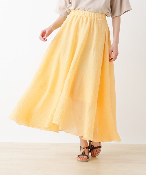 SHOO・LA・RUE（シューラルー）の「◆カラースカート（スカート・レディース・ブラック/ベージュ/イエロー/ライトグリーン/ナチュラル/ピンク系・00）」の5枚目の写真