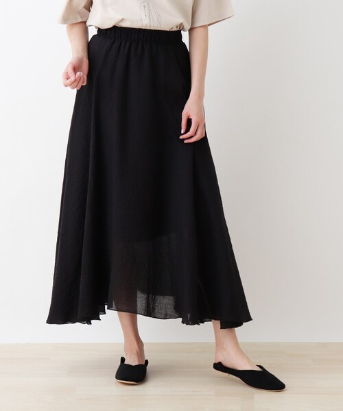 SHOO・LA・RUE（シューラルー）の「◆カラースカート（スカート・レディース・ブラック/ベージュ/イエロー/ライトグリーン/ナチュラル/ピンク系・00）」の2枚目の写真