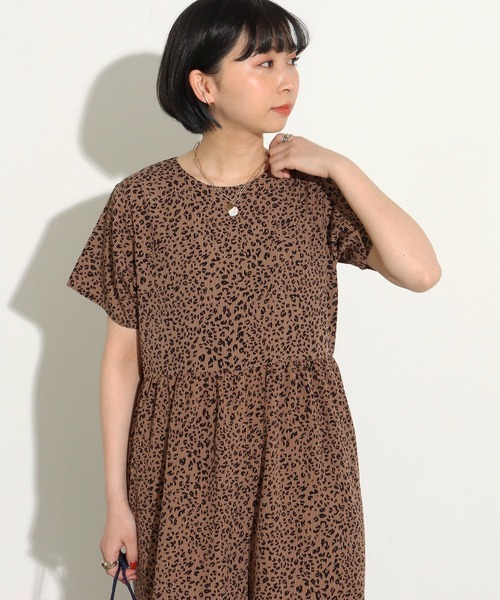 Factor=（ファクターイコール）の「レオパード柄オールインワン（つなぎ/オールインワン・レディース・ベージュ/オレンジ/マスタード・FREE）」の6枚目の写真