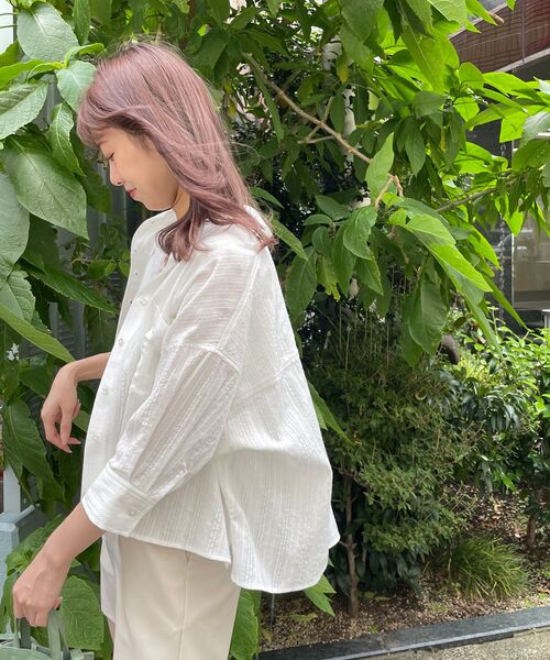 MAJESTIC LEGON（マジェスティックレゴン）の「アソート抜け感シャツ（シャツ/ブラウス・レディース・オフホワイト/ブルー/A/ブルー系その他2・SMALL/MEDIUM）」の11枚目の写真