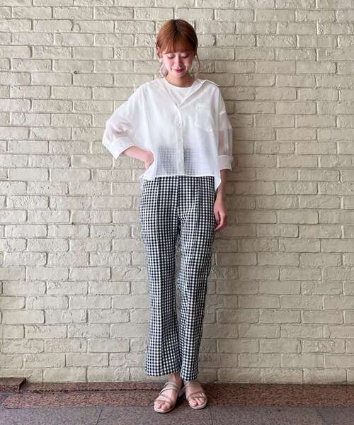 MAJESTIC LEGON（マジェスティックレゴン）の「アソート抜け感シャツ（シャツ/ブラウス・レディース・オフホワイト/ブルー/A/ブルー系その他2・SMALL/MEDIUM）」の10枚目の写真