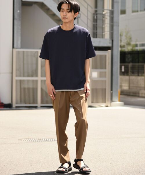 SHIPS(シップス)の「【WEB限定】SHIPS: 《Tシャツとタンクトップがセット》 ポンチ レイヤード Tシャツ(Tシャツ/カットソー・メンズ・ホワイト/ブラック/ネイビー/カーキ/コバルトブルー/ダークブルー・SMALL/MEDIUM/LARGE/X-LARGE)」の9枚目の写真